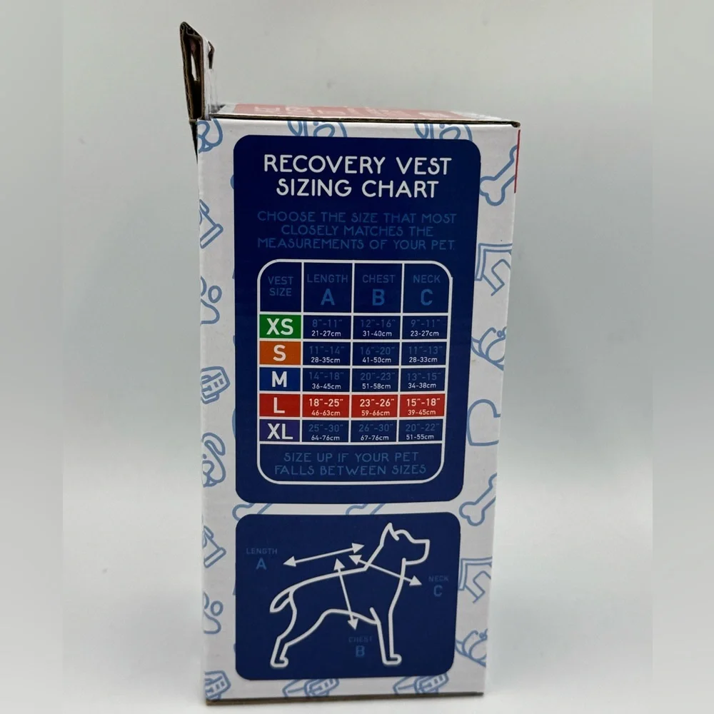 NIB Calm Paws Premium Recovery Vest For Large Dogs